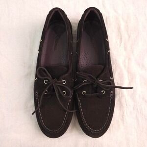 Madewell The Jamie Boat Shoe - Size 8.5/ Dark Carob/ NX055